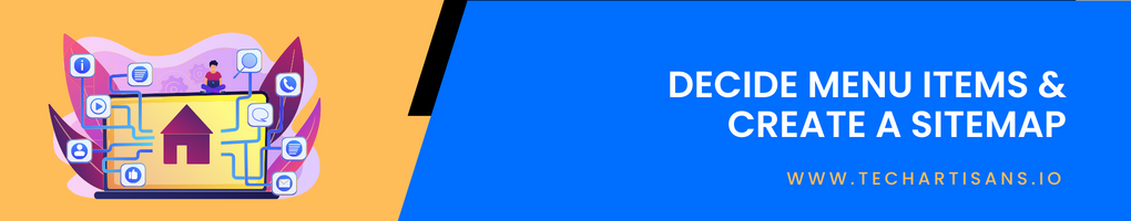 Decide Menu Items and Create a Sitemap