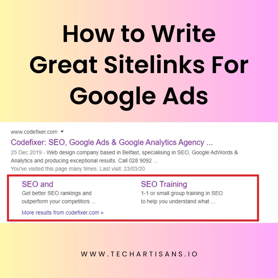 Great Sitelinks For Google Ads